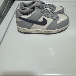Nike Kids Gray and Cream Sneakers
